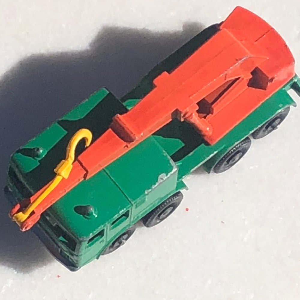 🚙VINTAGE LESNEY Matchbox Series Green / Orange 8 Wheel Crane No.30 💚🧡